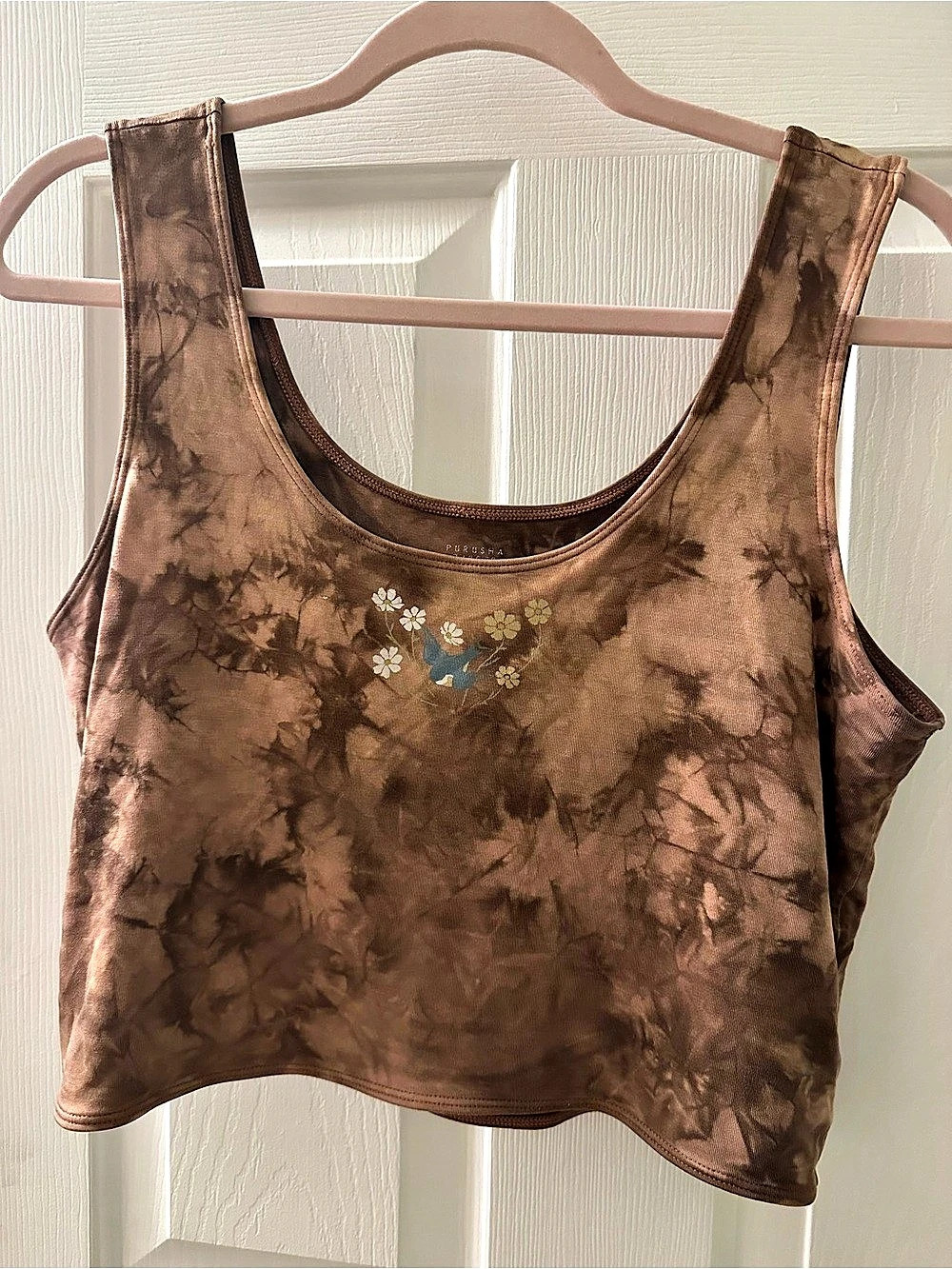 Purusha People Light Omen Tie-Dye Tank Top in Brown Size LG